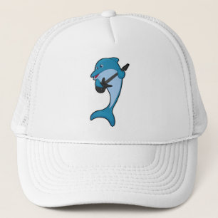 Gorra De Camionero Delfín en la música con guitarra