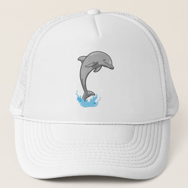 Gorra De Camionero Delfín sobre el agua (Anverso)