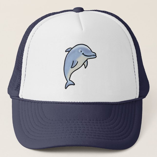 Gorra De Camionero Delfín Sonriente Adorable (Anverso)