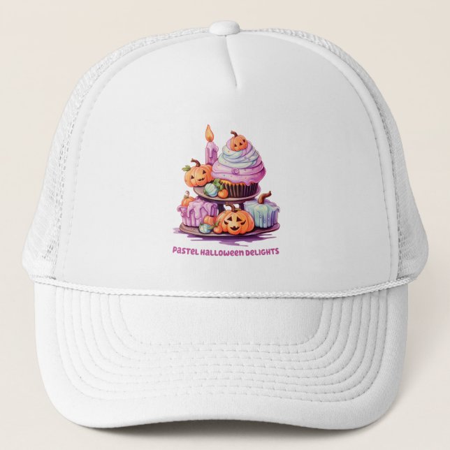 Gorra De Camionero Delicias de Halloween Pastel (Anverso)