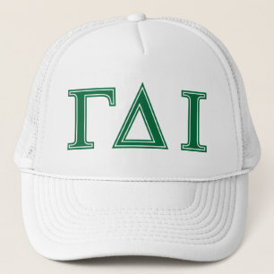 Gorra De Camionero Delta gamma iota (letras verdes)