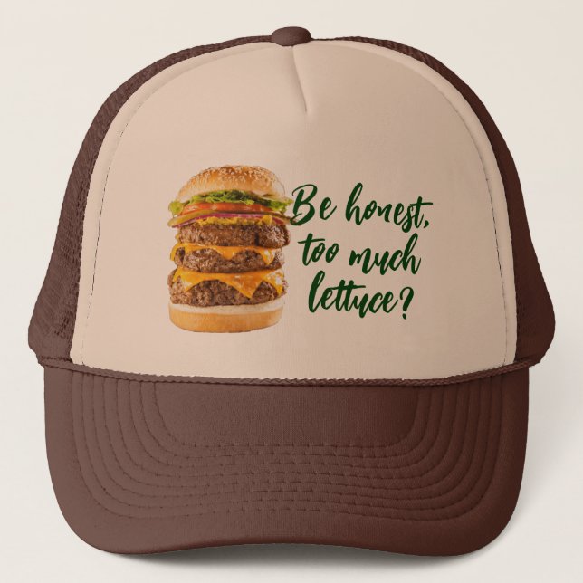 Gorra De Camionero Demasiada carne lechuga-anti vegana-vegetariana (Anverso)