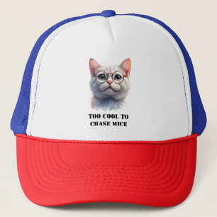 Gorra De Camionero Demasiado Guay para perseguir ratones - Tee de gat