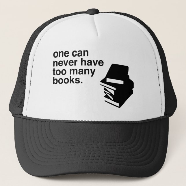 Gorra De Camionero demasiados libros (Anverso)