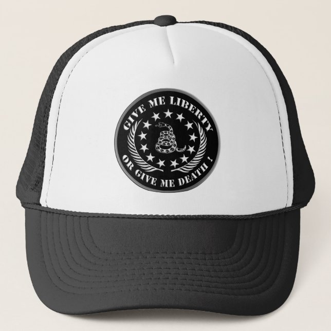 GORRA DE CAMIONERO ¡DÉME LA LIBERTAD O DÉME LA MUERTE! MAGA (Anverso)