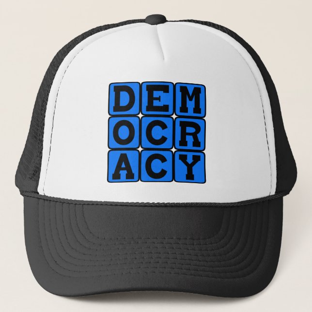 Gorra De Camionero Democracia, Sistema Político (Anverso)