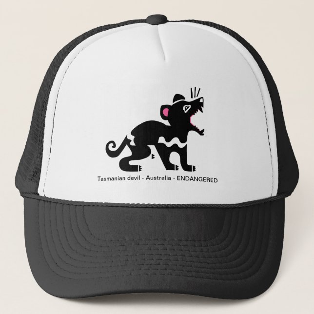 Gorra De Camionero Demonio de Guay en Tasmania - Activista animal - e (Anverso)
