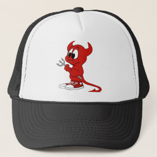 Gorra De Camionero Demonio Rojo Diablo Personalizado Satanás Maldició