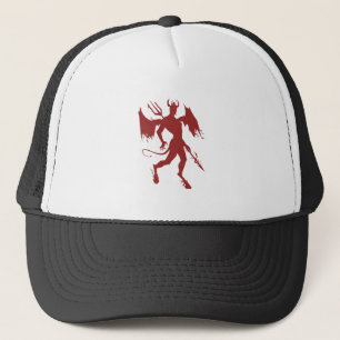 Gorra De Camionero Demonio rojo, Lucifer, Diablo, raso, cabalgando