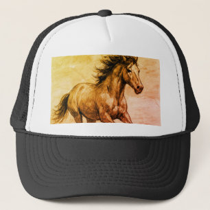 Gorra De Camionero Denim Jacket, caballo salvaje