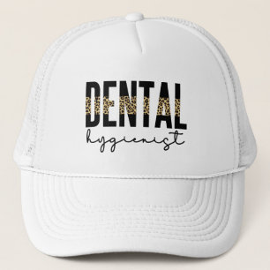 Gorra De Camionero Dental Hygienist   RDH Dentist Cheetah print gifts