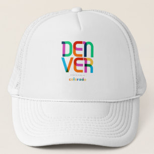 Gorra De Camionero Denver Colorado de mediados de siglo, Arte Pop,