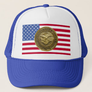 GORRA DE CAMIONERO DEPARTAMENTO DE LA INSIGNIA DEL ORO DE LA JUSTICIA
