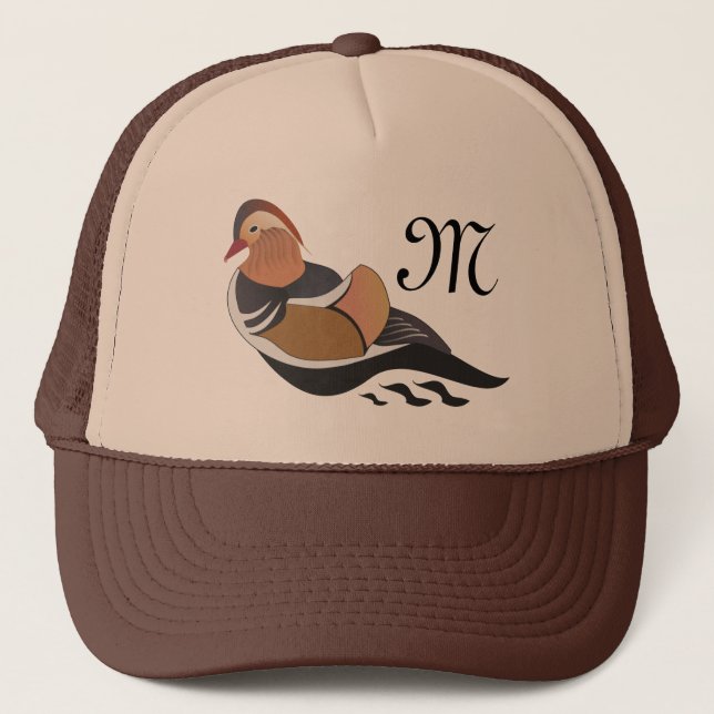 Gorra De Camionero Depilación Adorable De Pato Mandarino (Anverso)