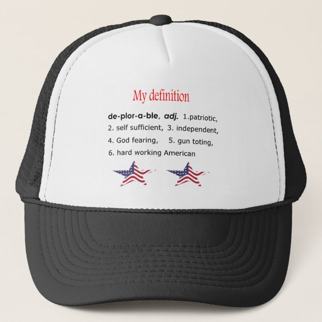 Gorra De Camionero Deplorable, mi definición (Anverso)