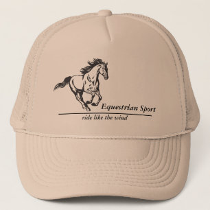 Gorra De Camionero Deporte ecuestre.Plantilla