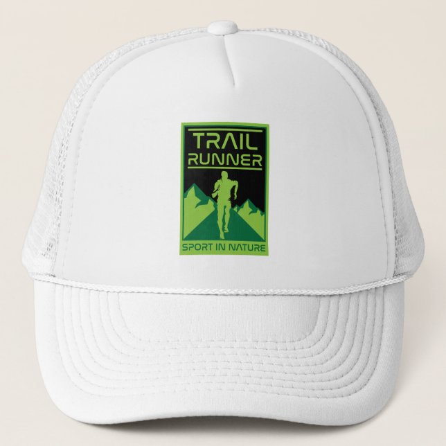 Gorra De Camionero Deporte en pista en la naturaleza (Anverso)