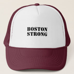 Gorra De Camionero Deportes blancos negros de "Boston Strong"