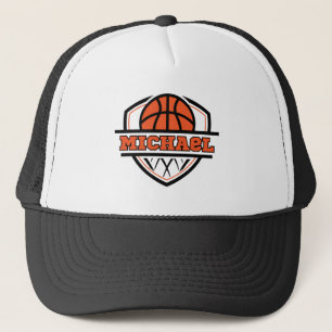 Gorra De Camionero Deportes de baloncesto negro Naranja de Guay
