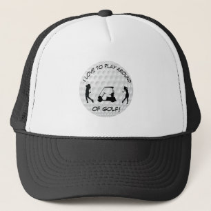 Gorra De Camionero Deportes Golf Ball Black Silhouette Femalet