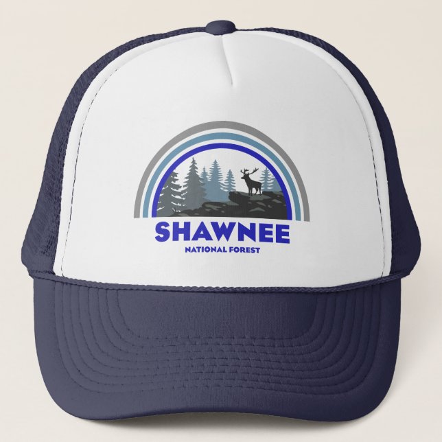 Gorra De Camionero Depósito arcoiris del bosque nacional Shawnee (Anverso)