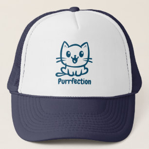 Gorra De Camionero Depuración, Gato De Anime Muy Cuto