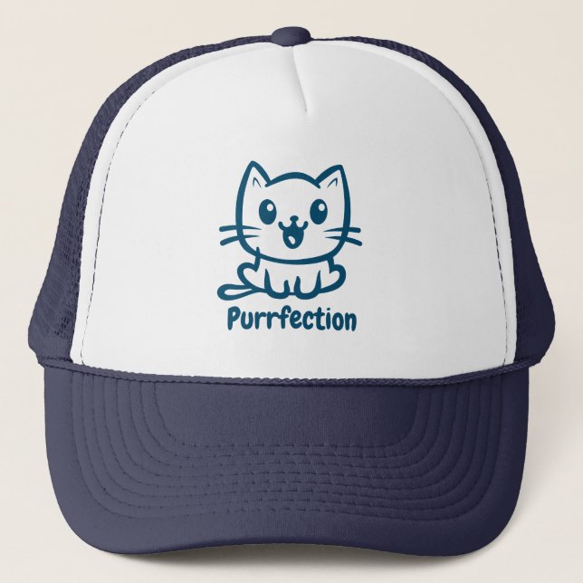 Gorra De Camionero Depuración, Gato De Anime Muy Cuto (Anverso)