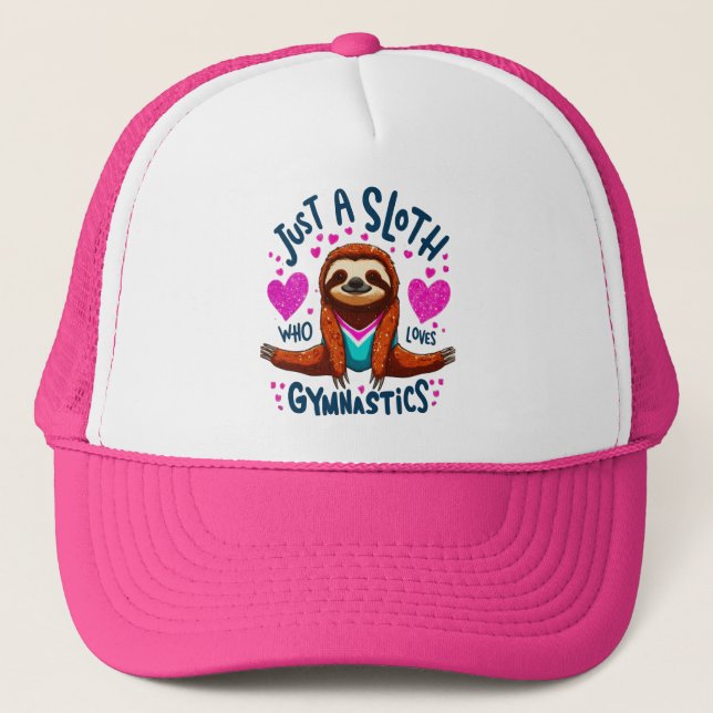 Gorra De Camionero Descubre el periodismo de gimnasia de Sloth y su a (Anverso)