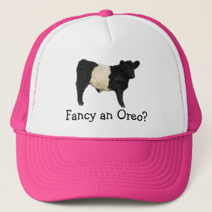 Gorra De Camionero ¿Desee un Oreo? Vaca ceñida de Galloway