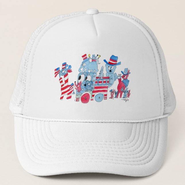 Gorra De Camionero Desfile del 4 de Julio (Anverso)