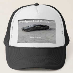 Gorra De Camionero Designated Driver Dodge Challenger Black and White