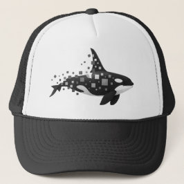 Gorra De Camionero Desintegración digital de orcas - Serie de ciberoc