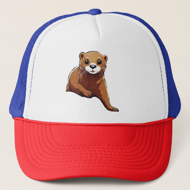 Gorra De Camionero Deslizamiento de arco iris Otter sensacional (Anverso)