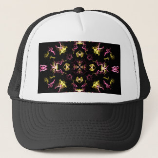 Gorra De Camionero Deslumbrante Mandala rosa y Amarillo