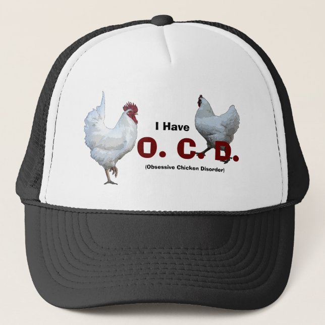 Gorra De Camionero Desorden obsesivo del pollo: Razas mezcladas (Anverso)