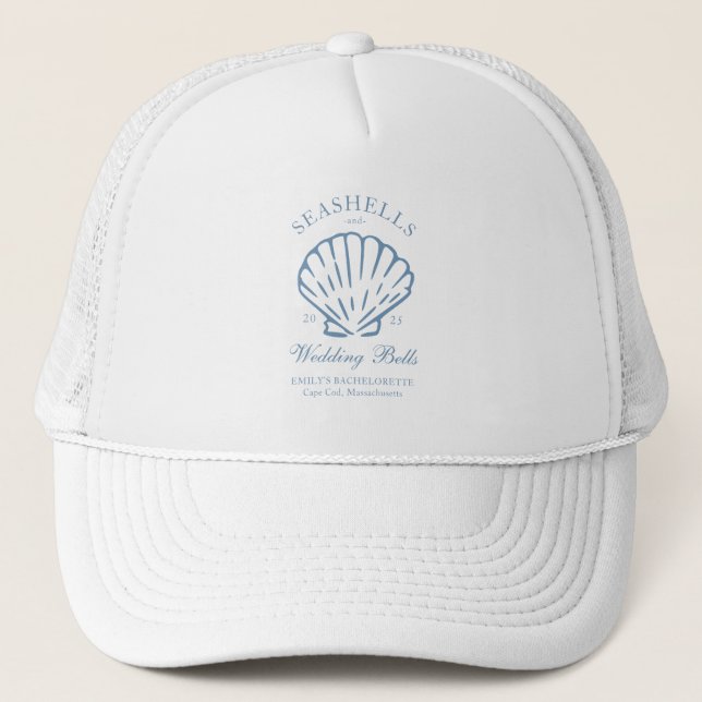 Gorra De Camionero Despedida de Soltera Conchas Marinas y Campanas de (Anverso)