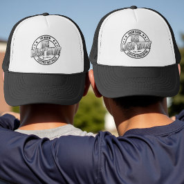 Gorra De Camionero Despedida de Soltero Clásica en Blanco y Negro