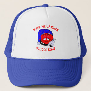 Gorra De Camionero Despiértame cuando la escuela termine la emoji gra