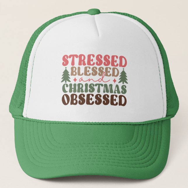 Gorra De Camionero Destacados, bendecidos y Navidades obsesionados (Anverso)