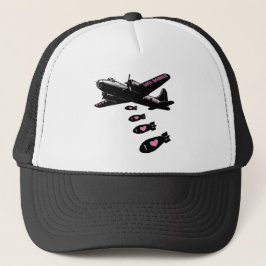 Gorra De Camionero Detalles de bombardero rosa de amor estratégico