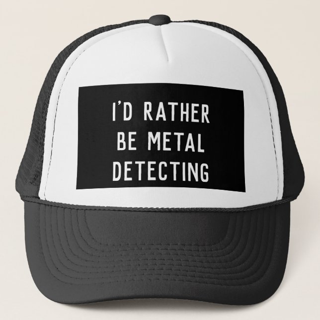 Gorra de camionero detectando metales (Anverso)