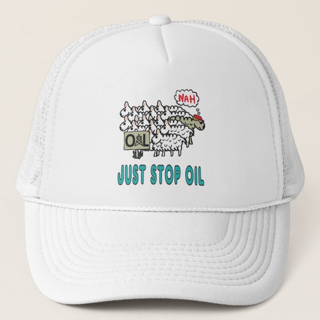 Gorra De Camionero Detener el petróleo (Anverso)