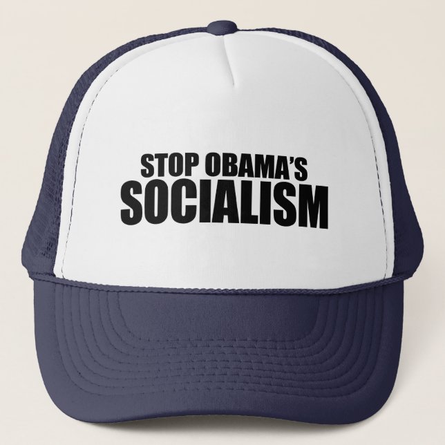 GORRA DE CAMIONERO DETENER EL SOCIALISMO DE OBAMA (Anverso)