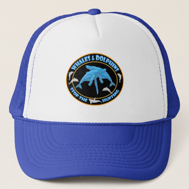 Gorra De Camionero Detener la caza de ballenas (Anverso)