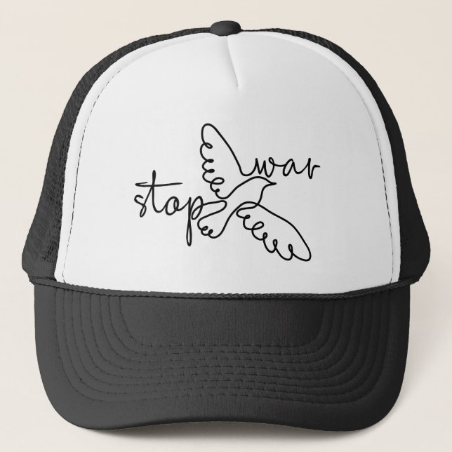 Gorra De Camionero Detener la guerra (Anverso)