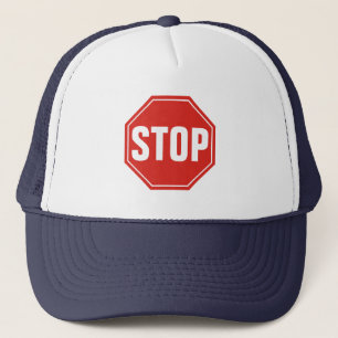 GORRA DE CAMIONERO DETENER RÓTULO