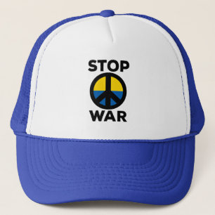 Gorra De Camionero Detengan la bandera de guerra de Ucrania