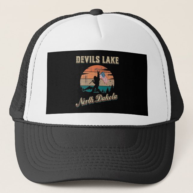 Gorra De Camionero Devils Lake Dakota del Norte (Anverso)