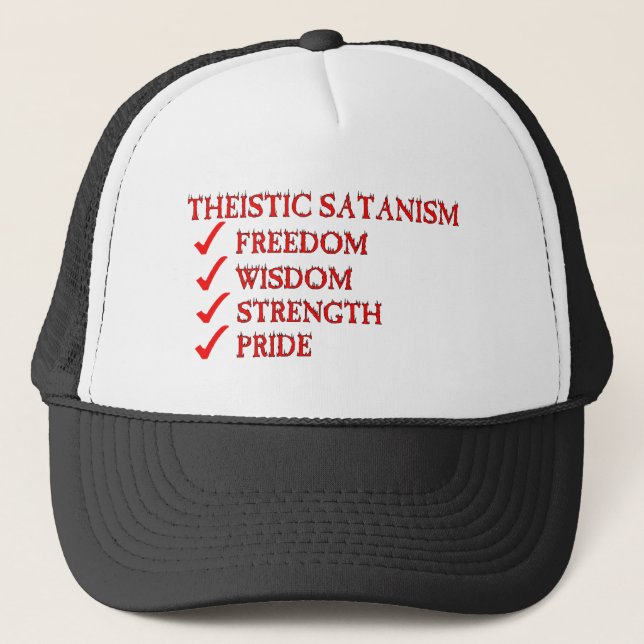 Gorra De Camionero Devoción del satanismo teísta/luciferianismo (Anverso)