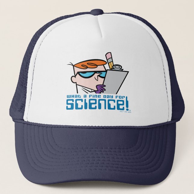 Gorra De Camionero Dexter - ¡Qué Buen Día Para La Ciencia! (Anverso)